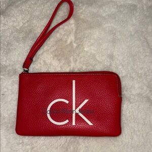 Calvin Klein Red Wristlet